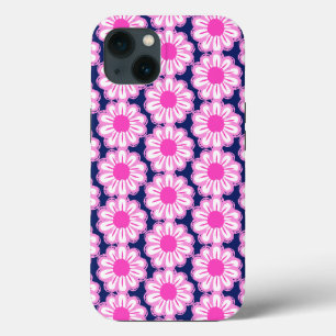 Schattig bloemmotief achtergrond iPhone 13 hoesje