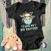 Schattig bloemmotief Kawaii Wasbeer Ik hou van mij Romper