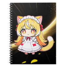 Schattig Blond Chibi Katgirl - Midi Jurk