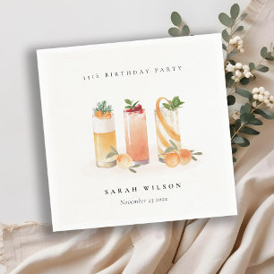 Schattig Blush Fruitcocktail Sinaasappel Verjaarda Servet