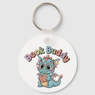Schattig Boek Buddy Lezend Draak Sleutelhanger