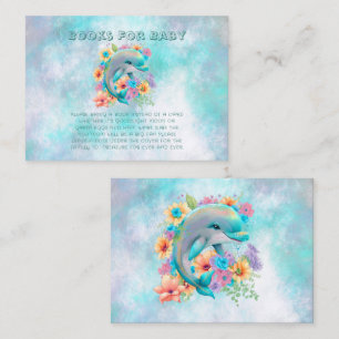 Schattig boek Dolphin en Florals voor Baby Visitekaartje