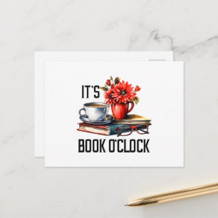 Schattig boek uur woordkunst briefkaart