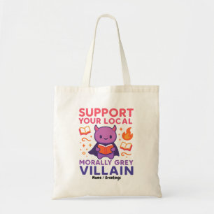 Schattig Boekeliefhebbende Schurk Moreel Grijs Per Tote Bag