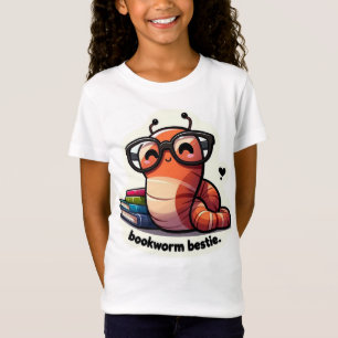 Schattig Boekenwurm Grappige Spreuk Terug naar sch T-shirt