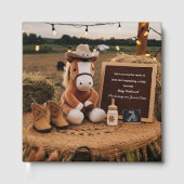 Schattig boerderij thema baby Fotoboek Keepsake Gastenboek (Voorkant)