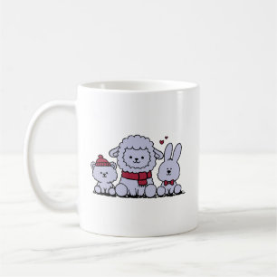 Schattig boerderijdier koffiemok
