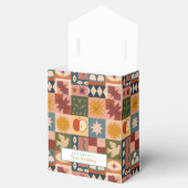 Schattig Boheem Celestiaal Patchwork Bedankdoosjes (Geopend)