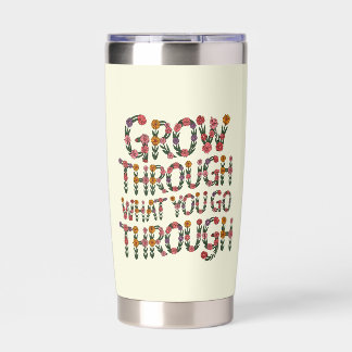 Schattig Boho Groei Door Wat Je Meemaakt Geïsoleerde Drinkbeker