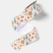 Schattig Boho Patroon op Bruin Lint (Achterkant)