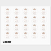 Schattig Boho Rain Cloud Baby shower Ronde Sticker (Vel)
