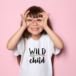 Schattig Boho WILD KIND Peuter Meisjes T-shirt