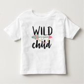 Schattig Boho WILD KIND Peuter Meisjes T-shirt (Voorkant)