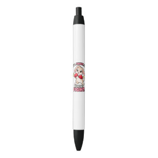 Schattig bokskabouter klaar om te vechten zwarte inkt pen