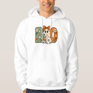 Schattig Boo Geest Coquette Bloem Boog Halloween T Hoodie