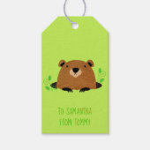 Schattig bos cadeaulabel (Voorkant)