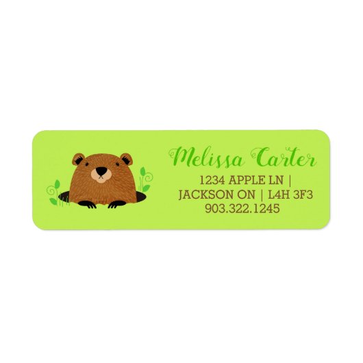 Schattig bos etiket (Voorkant)