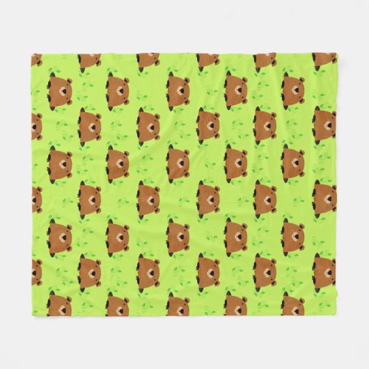 Schattig bos fleece deken (Voorkant (Horizontaal))