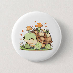 Schattig Bos Schildpad Cottagecore Kawaii Ontwerp Ronde Button 5,7 Cm