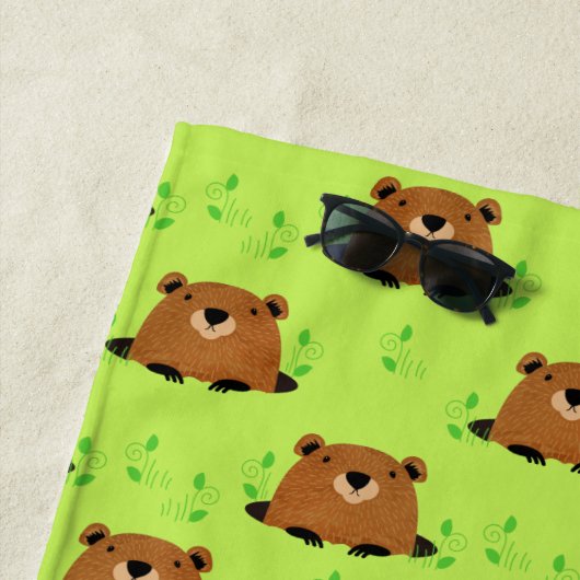 Schattig bos strandlaken (In situ)