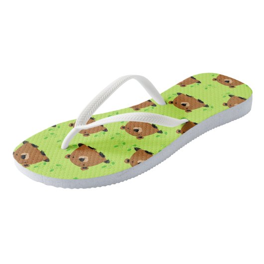 Schattig bos teenslippers (Schuin)