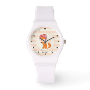 Schattig bos winter vos horloge