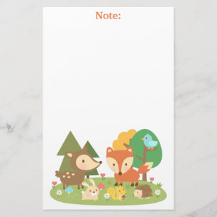 Schattig bosdier voor kinderen briefpapier