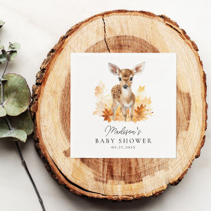 Schattig boshertje herfst babyshower servet
