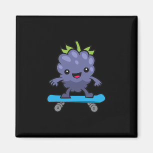 Schattig braambere vrucht skeeleren Kawaii Blackbe Magneet