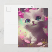 Schattig Briefkaart Kitten (Voorkant / Achterkant)