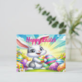 Schattig Briefkaart met Bunny (Staand voorkant)