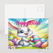 Schattig Briefkaart met Bunny (Voorkant / Achterkant)