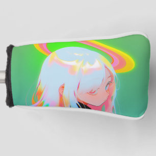 Schattig Bright Neon Halo Anime Meisje Golfheadcover