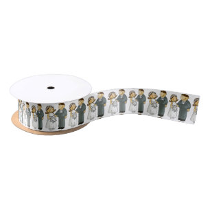 schattig bruiloft bride bruid en bruom lint