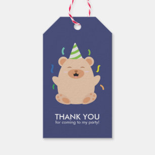 Schattig bruin Beer Kinderen van Birthday Cadeaulabel