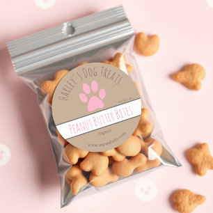 Schattig Bruin   Dog Treat Business Labels