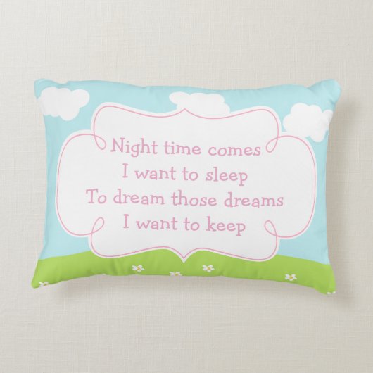 Schattig Bruin Meisje Onze Kleine Prinses Accent Kussen (Achterkant)