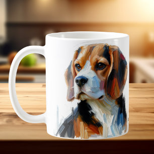 Schattig bruine portret van Beagle Koffiemok
