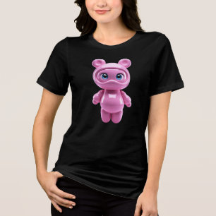 Schattig buitenaards karakter Mignon zwevende Kawa Tri-Blend Shirt