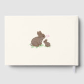 Schattig Bunnies Blauw Baby shower Gastenboek (Achterkant)