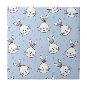 Schattig Bunny Rabbit Pattern Tegeltje