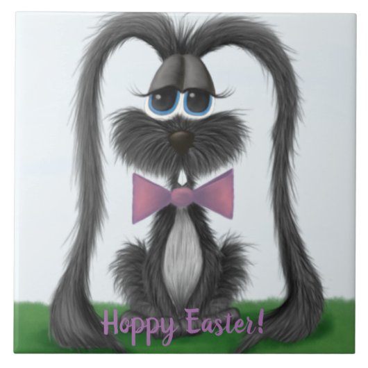 Schattig Bunny Rabbit Tegeltje (Voorkant)