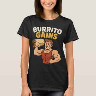 Schattig Burrito Wint Grappig Fitness T-Shirt voor