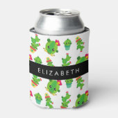 Schattig Cactus, Cactus Pattern, Succulent, Jouw n Blikjeskoeler (Blikje Voorkant)