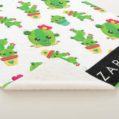 Schattig Cactus, Cactus Pattern, Succulent, Jouw n Sherpa Deken (3/4)
