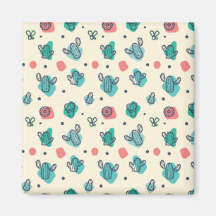 Schattig Cactus Patroon Magneet