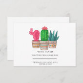 schattig Cactus thuis (Voorkant / Achterkant)