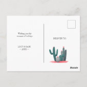 schattig Cactus thuis Briefkaart (Achterkant)