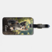 Schattig Calico Kitten Bagagelabel (Achterkant horizontaal)