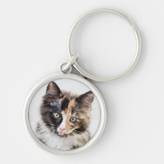 Schattig Calico Kitten Sleutelhanger (Voorkant)